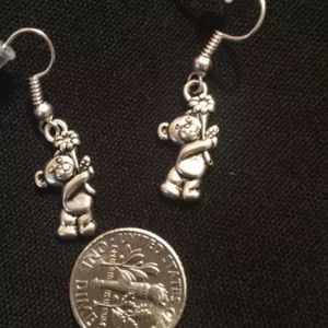Silver tone "Teddy Bear" earrings 2/$10